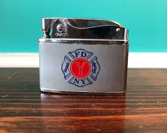 FDNY, Local 628, Yonkers Fire Dept -  Onasis- Advertisement Lighter, Made in Japan