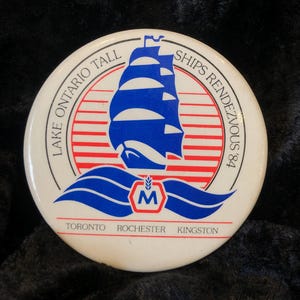 Vintage Knopf Molson's Lake Ontario Tall Ships Rendezvous 1984 6,5 cm