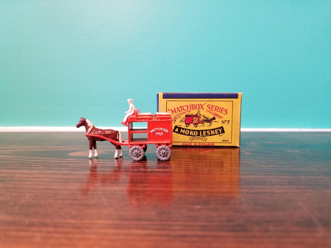 Matchbox Series #7A. Horse Drawn Milk Float. 1954-1960. Moko