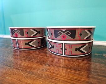 Set of 4 Bowls Quadrille Sango Malta Pattern