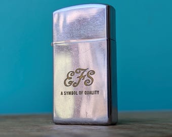 1962 Zippo Slim , Vintage Refillable Lighter, EFS A Symbol of Quality