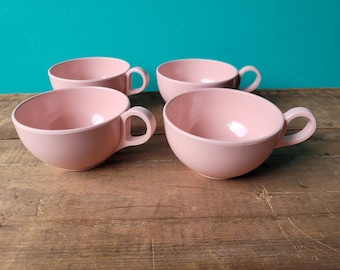 Set of 4 Pink Melamine Cups