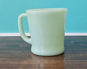 1960s Fire King D Handle Jadeite Mug - USA