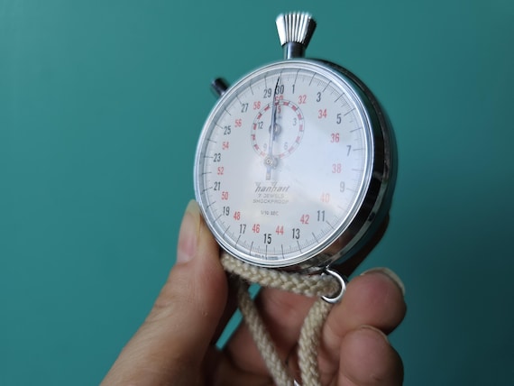 Vintage Hanhart Stop Watch, 7 Jewels, Shockproof, Made in Germany