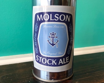 Molson Stock Ale 1970's Empty Beer Can. Canada.