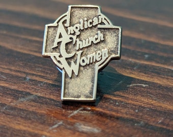 Vintage Anglican Church Women Pin