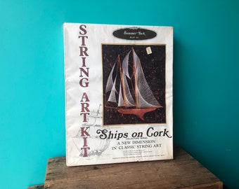 1979 String Art Kit Ships on Cork 16" x 20", McCulla Crafts Kit SEALED