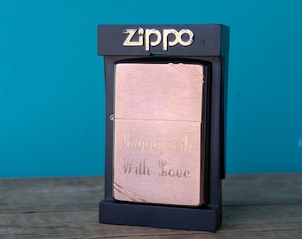 1998 Unfired Zippo, Engraved Happy 7th With Love