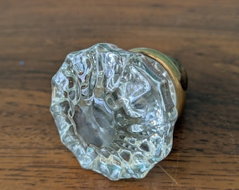 Antique Crystal Door Knob, 2" across