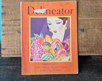 September 1927 Delineator Magazine, Vintage Fashion Magazine, 13 1/2" x 10 1/2"