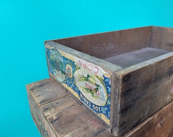 Dominion Canners Crate - Log Cabin Brand Corn