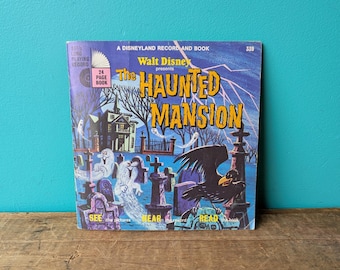 1970 The Haunted Mansion Record and Book, 33 1/3 Long Playing Record and 24 Page Book