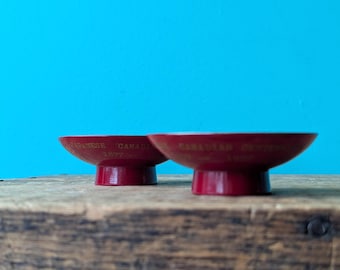 1977 JAL Commemorative Pair of Mini Bowls for Japanese Canadian Centennial, 2 1/2" x 3/4"