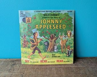 1960s Johnny Appleseed, 33 1/3 Long Playing Record and 24 Page Book