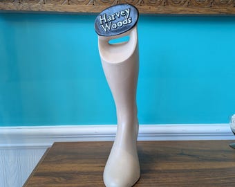 Vintage Harvey Woods Sock Countertop Display, 15" x 9.5"