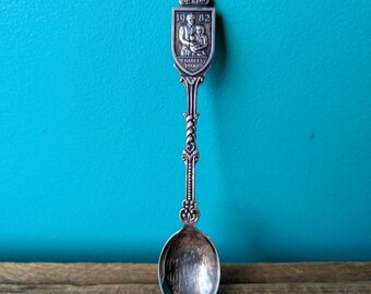 1982 Commemorative Spoon for the Birth of Prince William, Royal Collectible Silver Plated Spoon, Diana Souvenir, 5"