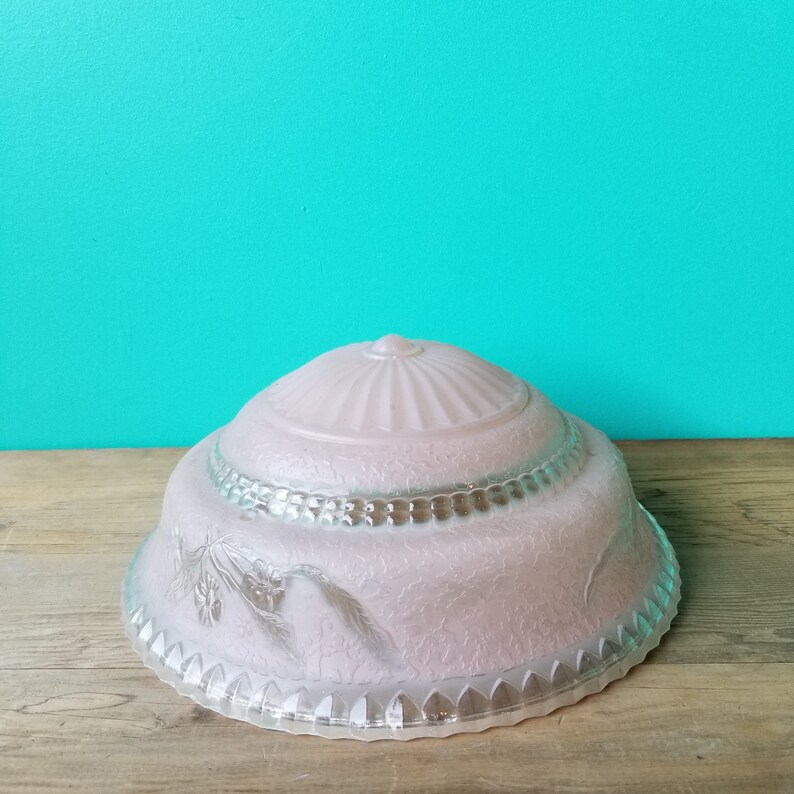 1930/'s Pressed Glass Suspended Lampshade