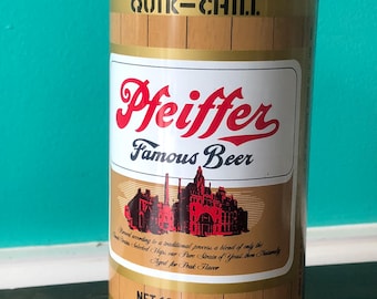Pfeiffer's Famous Beer "Quik-Chill" 1970's Empty Collectible Can. USA.