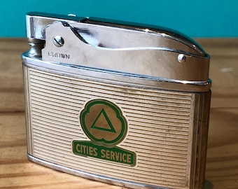 NOS Vintage Crown, Cities Services Advertisement Lighter, Made in Japan