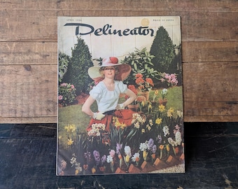 April 1936 Delineator Magazine, Vintage Fashion Magazine, 13 1/2" x 10 1/2"