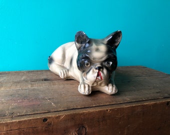 Vintage Chalkware Dog Statue 11" long