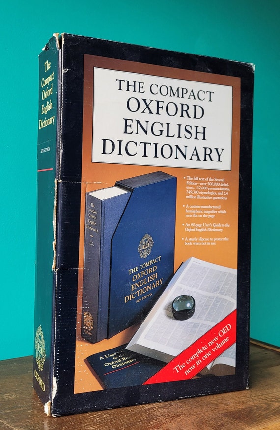 The Compact Oxford English Dictionary - Etsy The Compact Oxford English Dictionary - Etsy