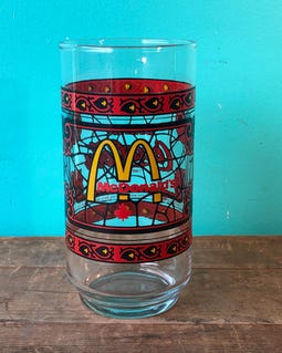 1980's Mcdonalds Coca Cola Glasses, Stained Glass Style - Etsy