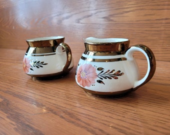 1930s Gibsons Staffordshire England - Creamer and Sugar Bowl