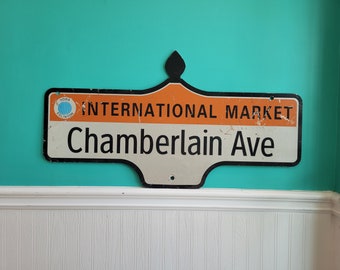 Chamberlain Avenue Decommissioned Toronto Street Sign