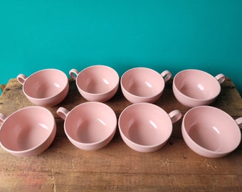 Set of 8 Pink Melamine Cups