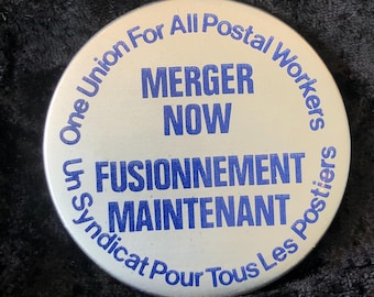 Vintage Button CUPW Merger Now