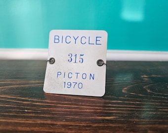 1970 Bicycle License Plate