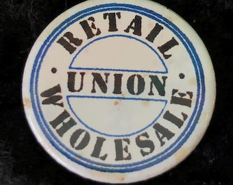 Vintage Button Retail Wholesale Union 1"
