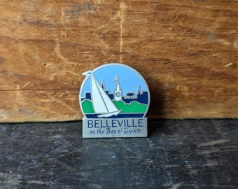 Belleville Lapel Pin, Scenic Sailboat Pin