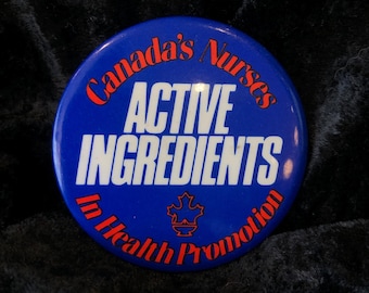 Vintage Button Canada's Nurses 2 1/4"