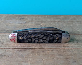 1940s Hammer Brand Scout Pocket Knife, Four Blades, 3 1/2" x 1/2"