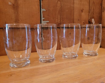 Etched Juice Glasses - Set of Four