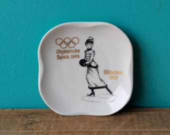 1972 Munich Olympic Games Decorative Collector's Plate, 5" across