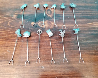 Sterling Silver Hors D'oeuvres Picks - Set of 12 - Mexico