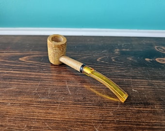 Vintage Unsmoked Corn Cob Pipe, 6" long