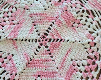 Pair of Lovely Pink Heart Doilies