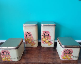 1960's 4 Piece Canister Set