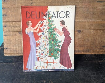 December 1931 Delineator Magazine, Vintage Fashion Magazine, 13 1/2" x 10 1/2"