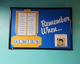 Lithographed Jukebox Oldies Elvis Poster