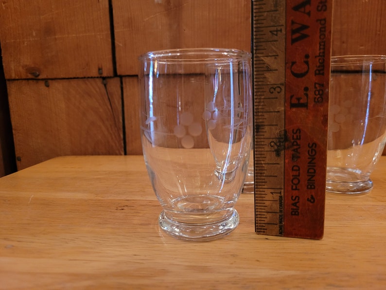 Etched Juice Glasses Set of Four Etsy