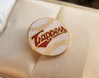 Salt Lake City Trappers Utah Baseball Metal Enamel Pin. USA.