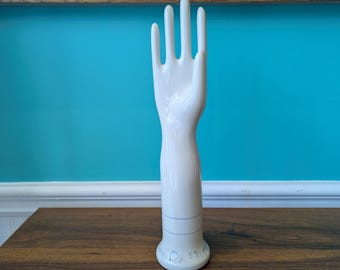 1989 Industrial Glove Mold, General Porcelain Trenton NJ, Size 6 1/2, 15" Long, Right Hand