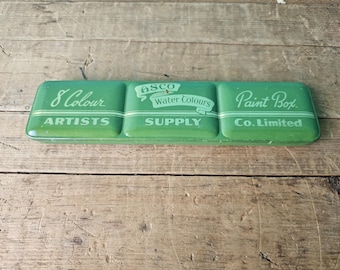 Vintage Asco Water Color Paint Box, Artist's Supply Co Limited, Manufactured in England