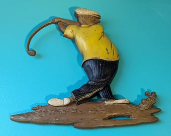 Sexton Novelty Tin Swinging Golfer Wall Decor, 1967