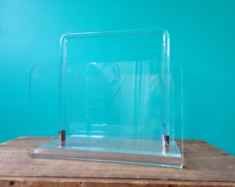 1960s MCM Mod Acrylic Magazine Rack